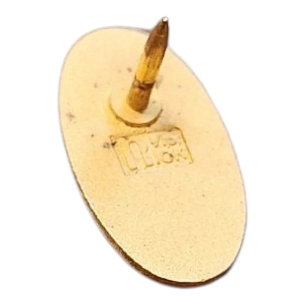 1/10 10K Gold Filled Oval Cross Lapel Pin‎ Religious Faith Jewelry